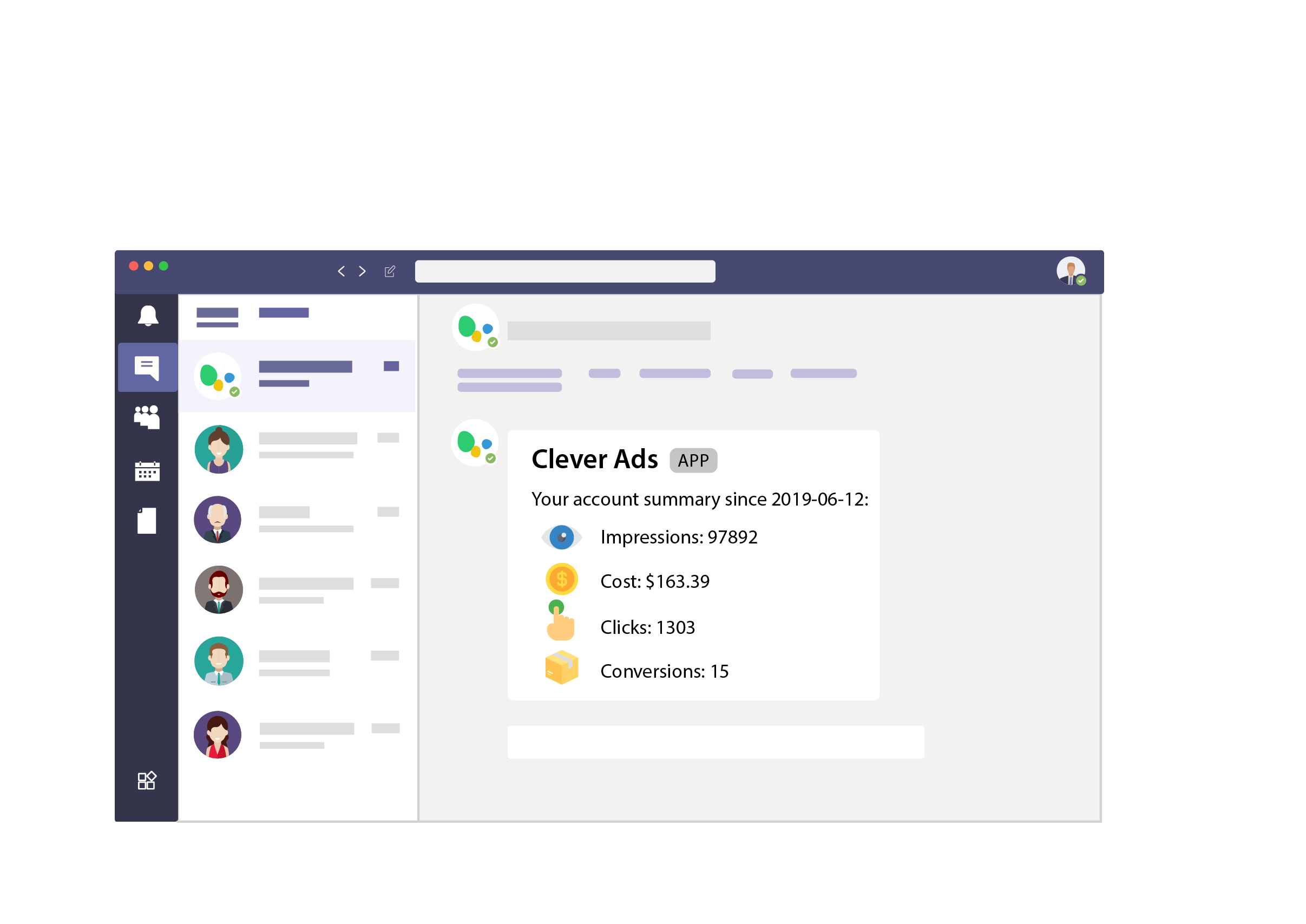 An app for microsoft teams reporting