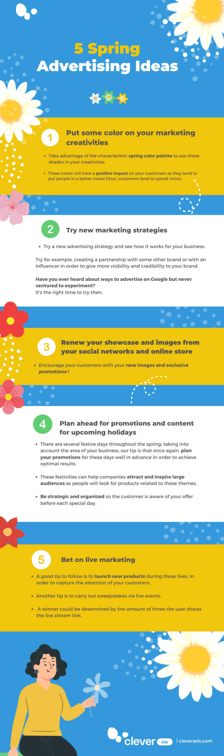 spring advertising ideas infographic