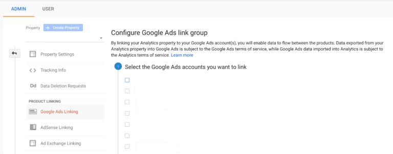 configure google link group