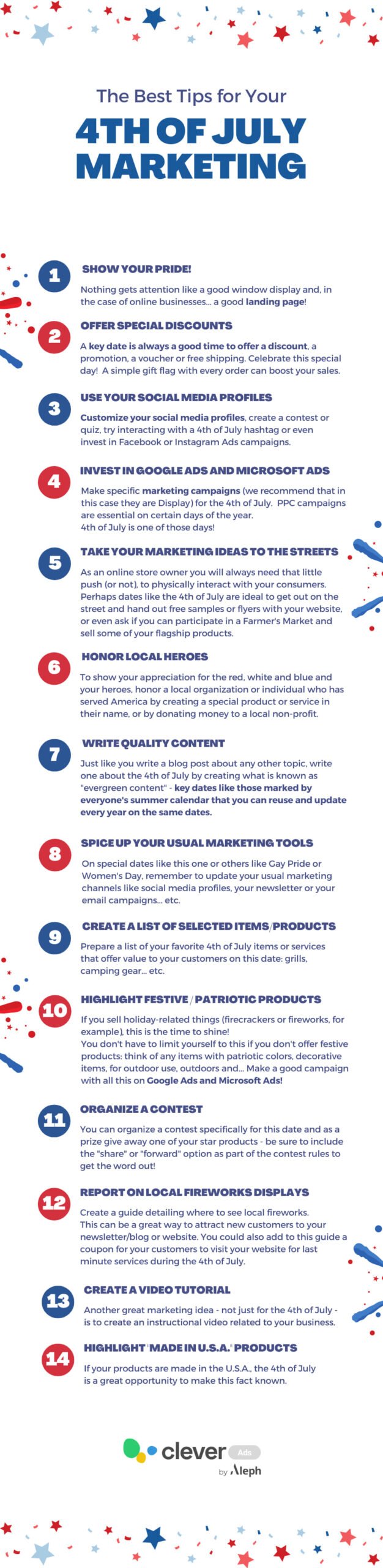 4th of july marketing infographic