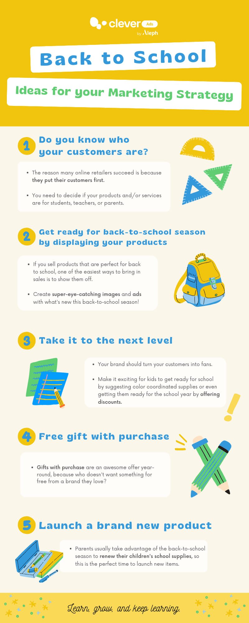 Back to School - Ideas for your Marketing Strategy - Infographic