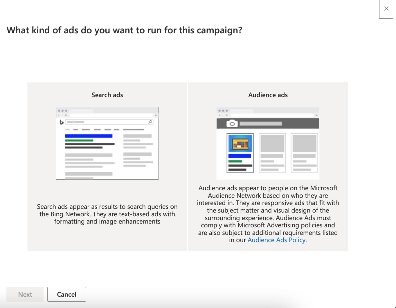 ads for campaigns
