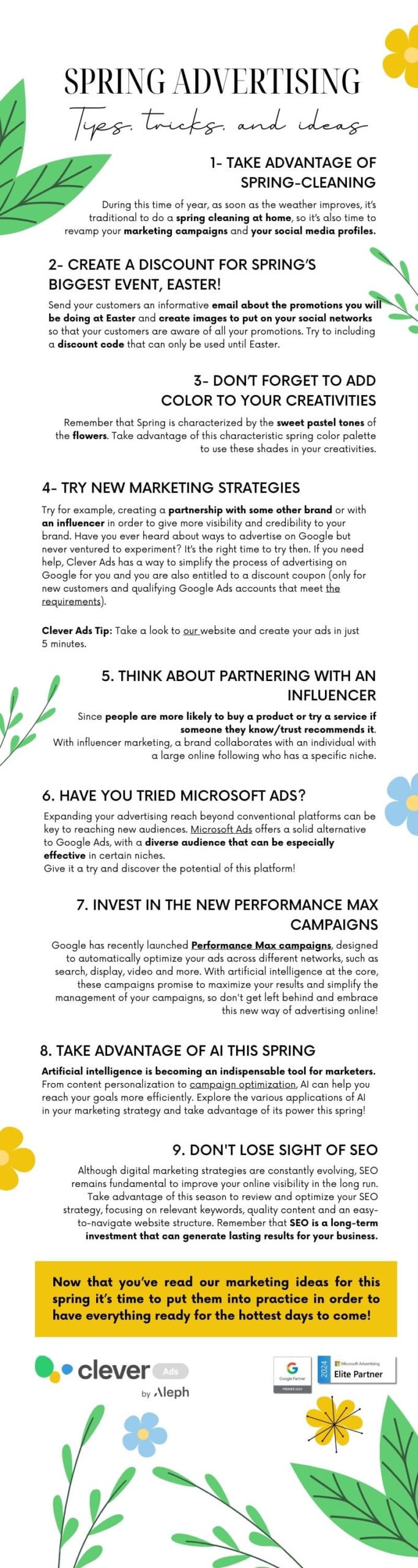 spring advertising infographic